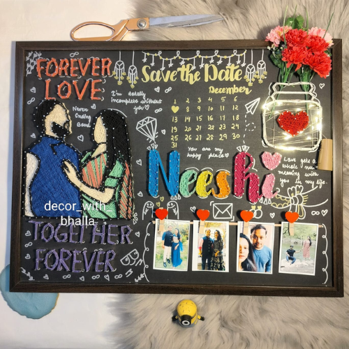Save the date-personalized couple string art