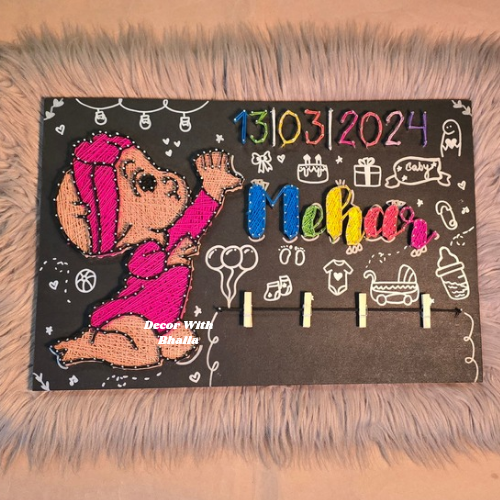Baby bliss: Name string art
