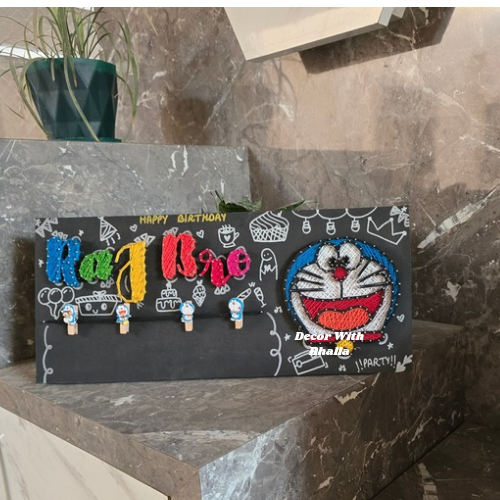 Doraemon on the way- birthday string art