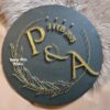 Cosmic partner- couple name initial string art