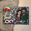 Brighten up portrait with infinite love string art