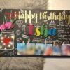 Glowing golden birthday string art