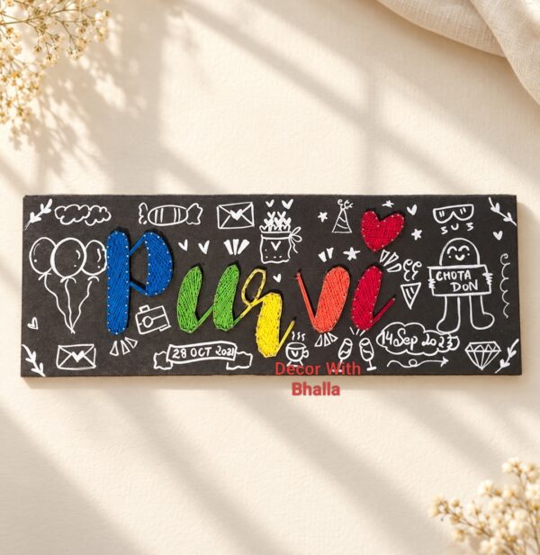 Single Name plate- String Art
