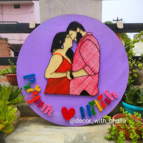Threaded moments string art