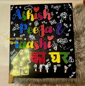Family wala Ghar- Personalised home string art