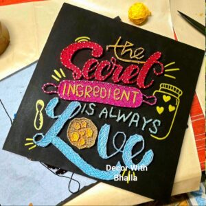 Kitchen ingredient string art