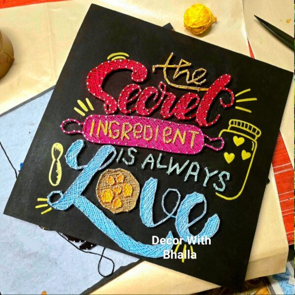 Kitchen ingredient string art