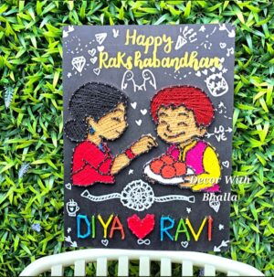 Laddu Rakhi: sibling edition string art