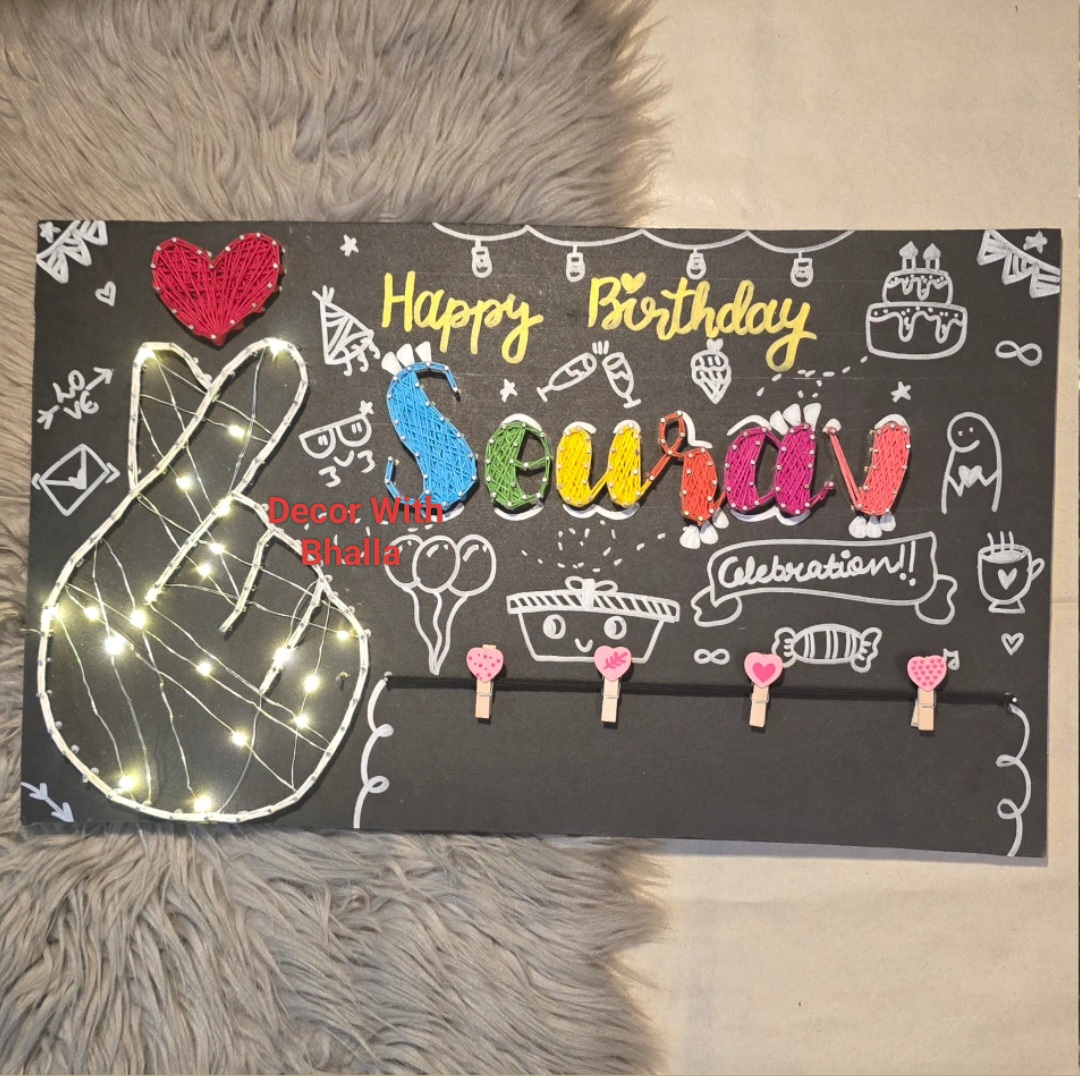 Korean BTS heart- birthday string art